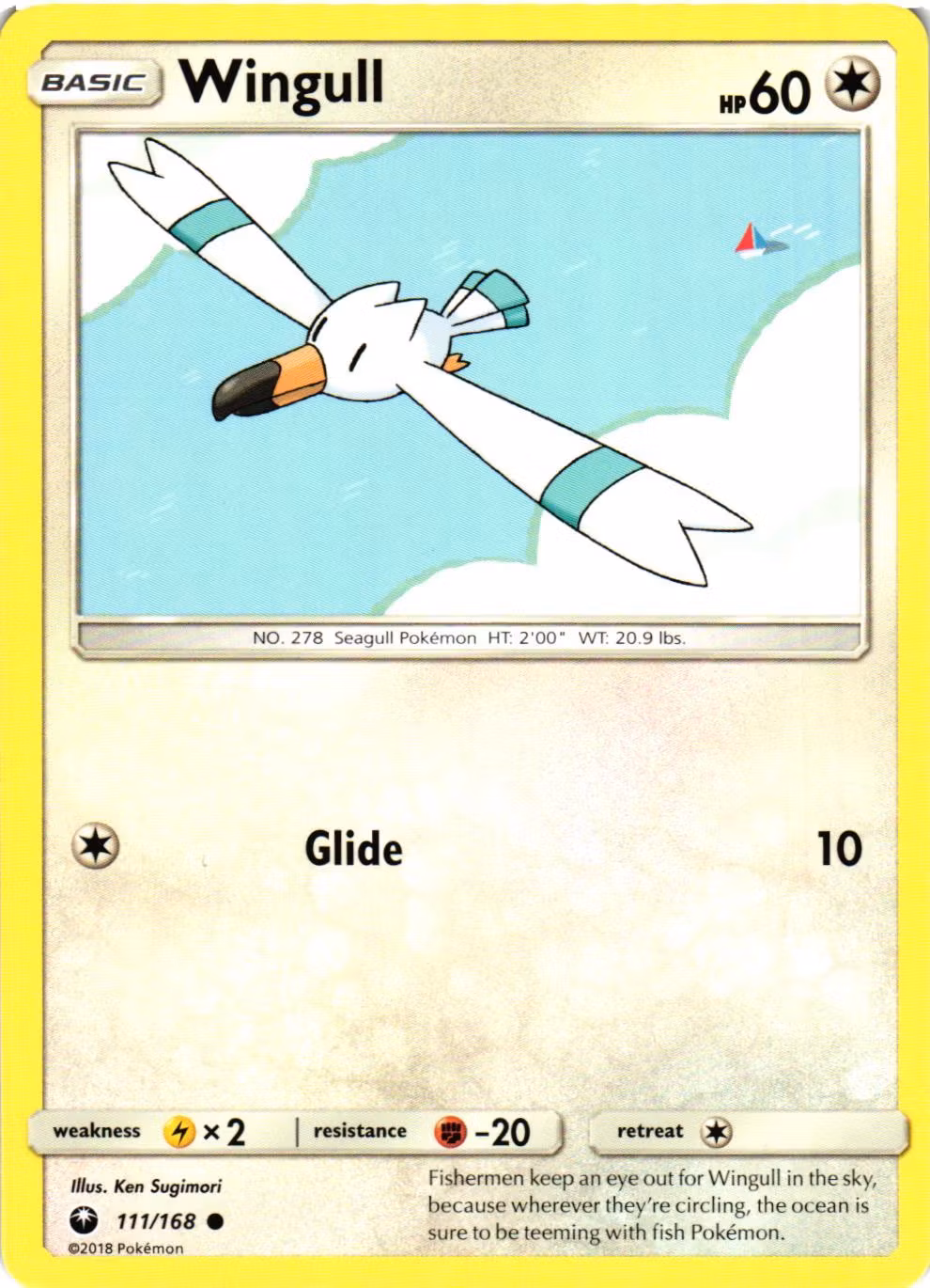 Wingull Common 111/168 Celestial Storm Pokemon