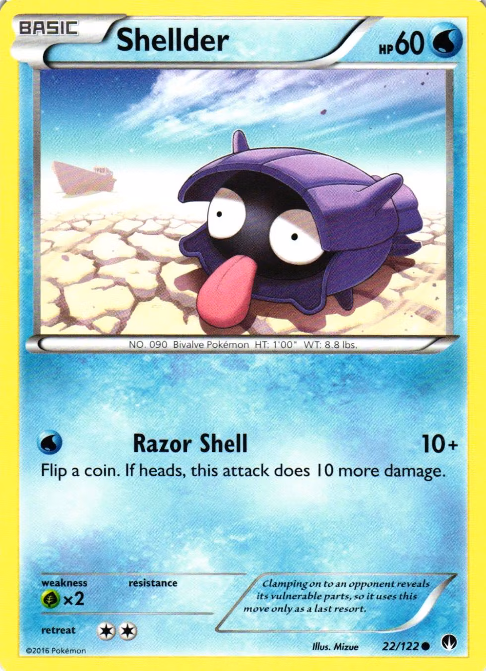 Shellder Common 22/122 Break Point Pokemon