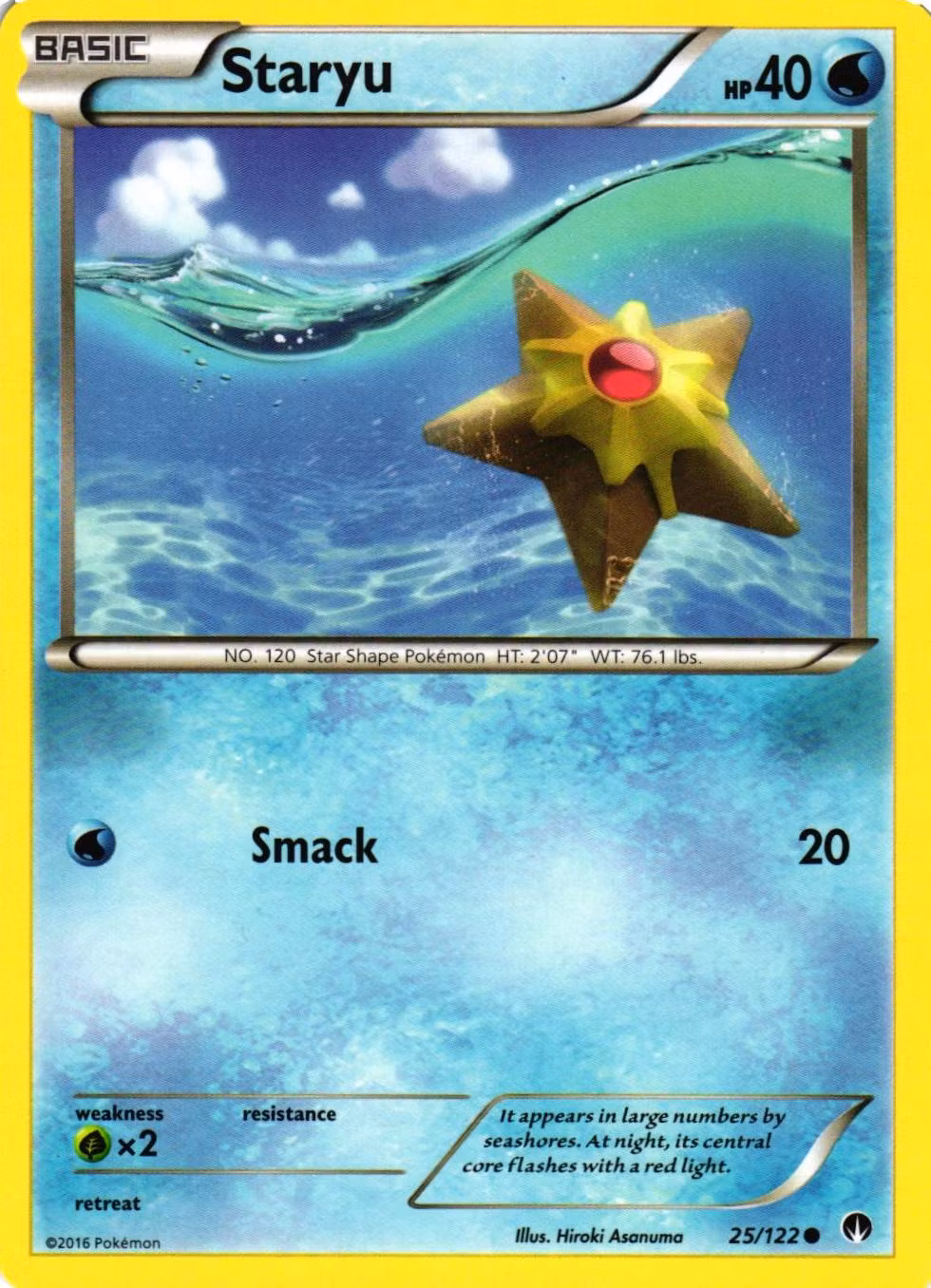 Staryu Common 25/122 Break Point Pokemon