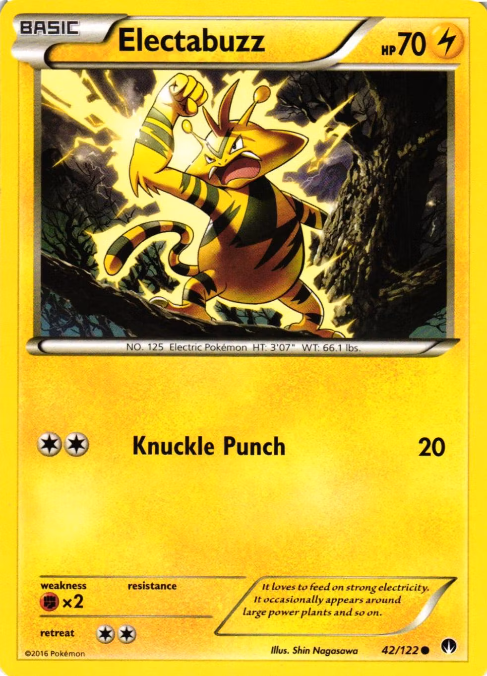 Electabuzz Common 42/122 Break Point Pokemon