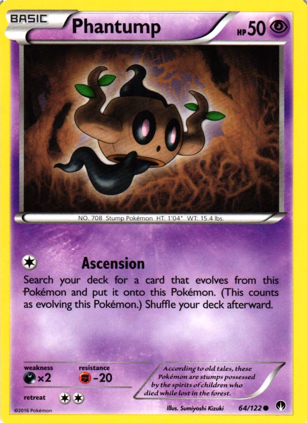 Phantump Common 64/122 Break Point Pokemon