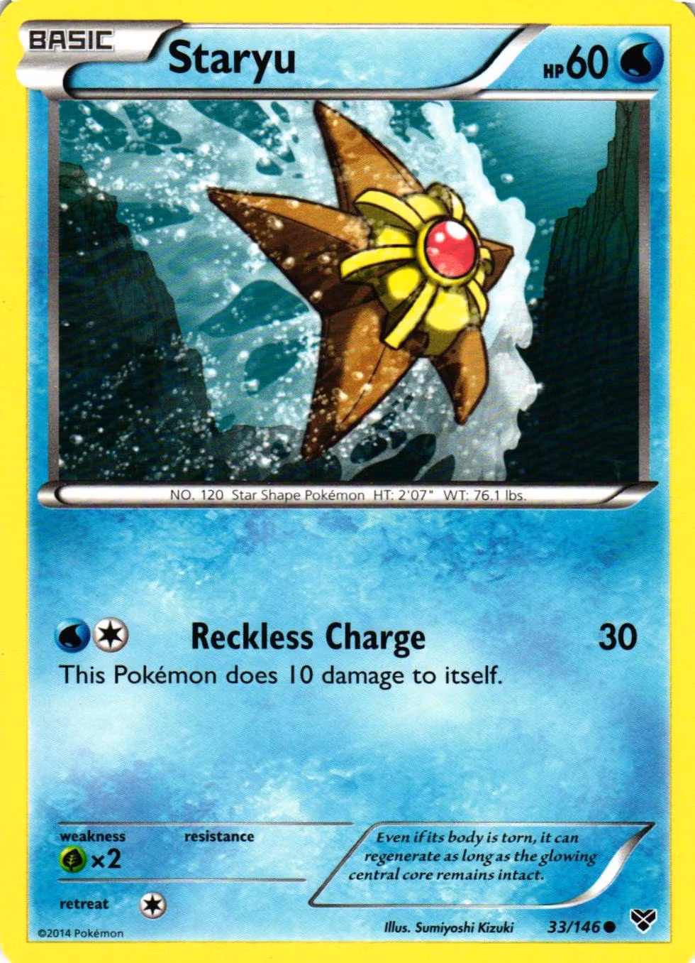 Staryu Common 33/146 XY Base Set Pokemon