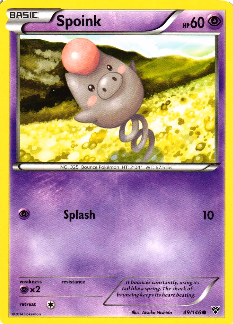 Spoink Common 49/146 XY Base Set Pokemon