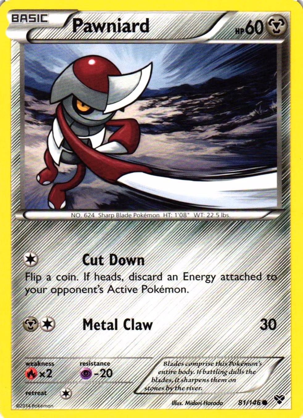 Pawniard Common 81/146 XY Base Set Pokemon