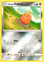 Alolan Diglett Common 121/214 Unbroken Bonds Pokemon