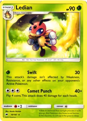 Ledian Rare 10/147 Burning Shadows Pokemon