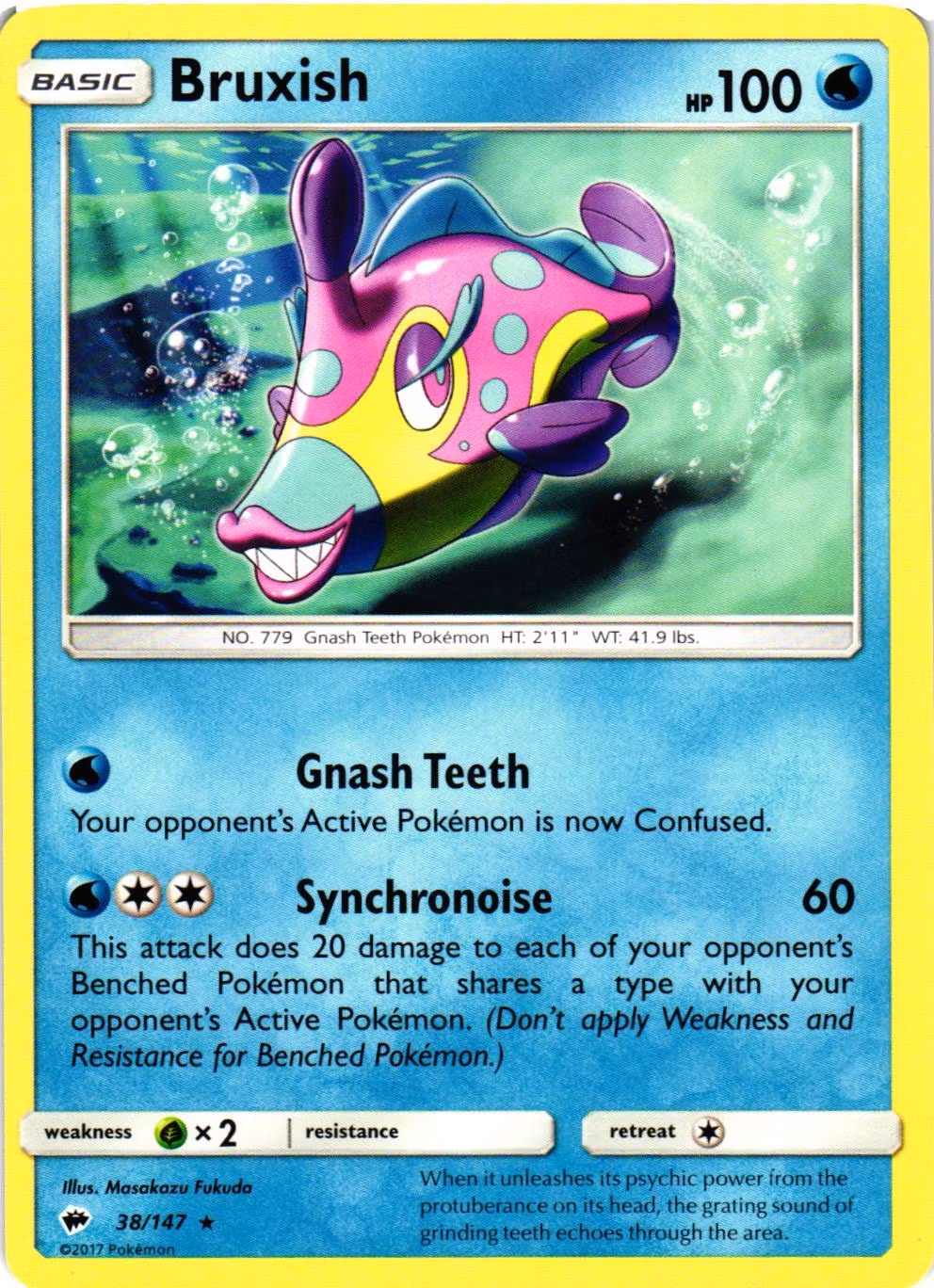 Bruxish Rare 38/147 Burning Shadows Pokemon