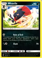 Weavile Rare 86/147 Burning Shadows Pokemon