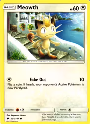 Meowth Common 101/147 Burning Shadows Pokemon