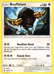 Bouffalant Uncommon 108/147 Burning Shadows Pokemon