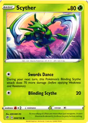Scyther Common 004/192 Rebel Clash Pokemon