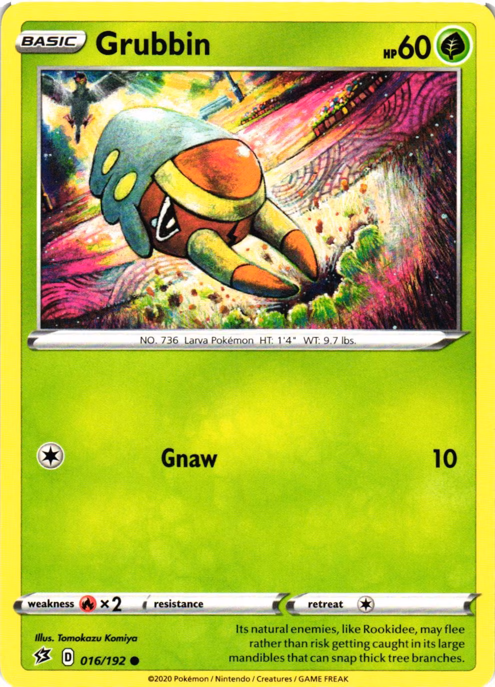 Grubbin Common 016/192 Rebel Clash Pokemon