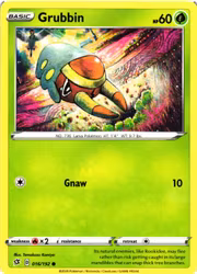 Grubbin Common 016/192 Rebel Clash Pokemon