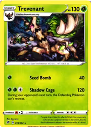 Trevenant Rare 015/192 Rebel Clash Pokemon
