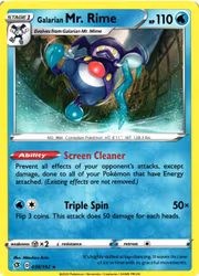 Galarian Mr. Rime Rare 038/192 Rebel Clash Pokemon