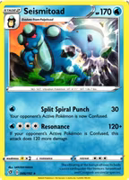Seismitoad Rare 046/192 Rebel Clash Pokemon
