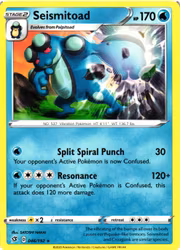 Seismitoad Rare 046/192 Rebel Clash Pokemon