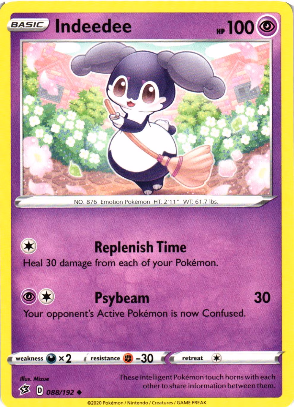 Indeedee Uncommon 088/192 Rebel Clash Pokemon