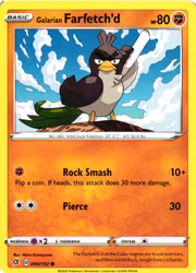 Galarian Farfetchd Common 094/192 Rebel Clash Pokemon