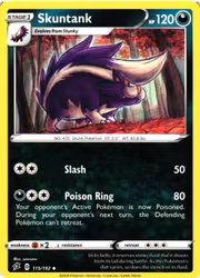 Skuntank Uncommon 115/192 Rebel Clash Pokemon
