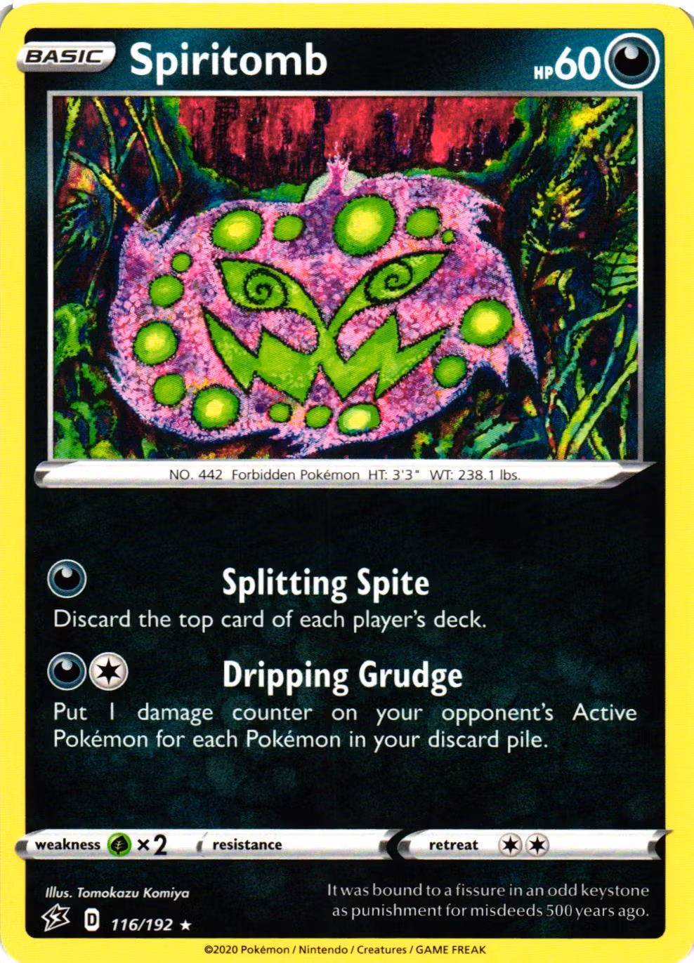 Spiritomb Rare 116/192 Rebel Clash Pokemon