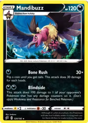 Mandibuzz Rare 120/192 Rebel Clash Pokemon