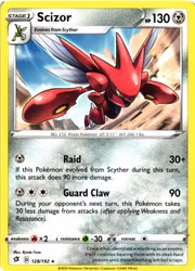 Scizor Rare 128/192 Rebel Clash Pokemon