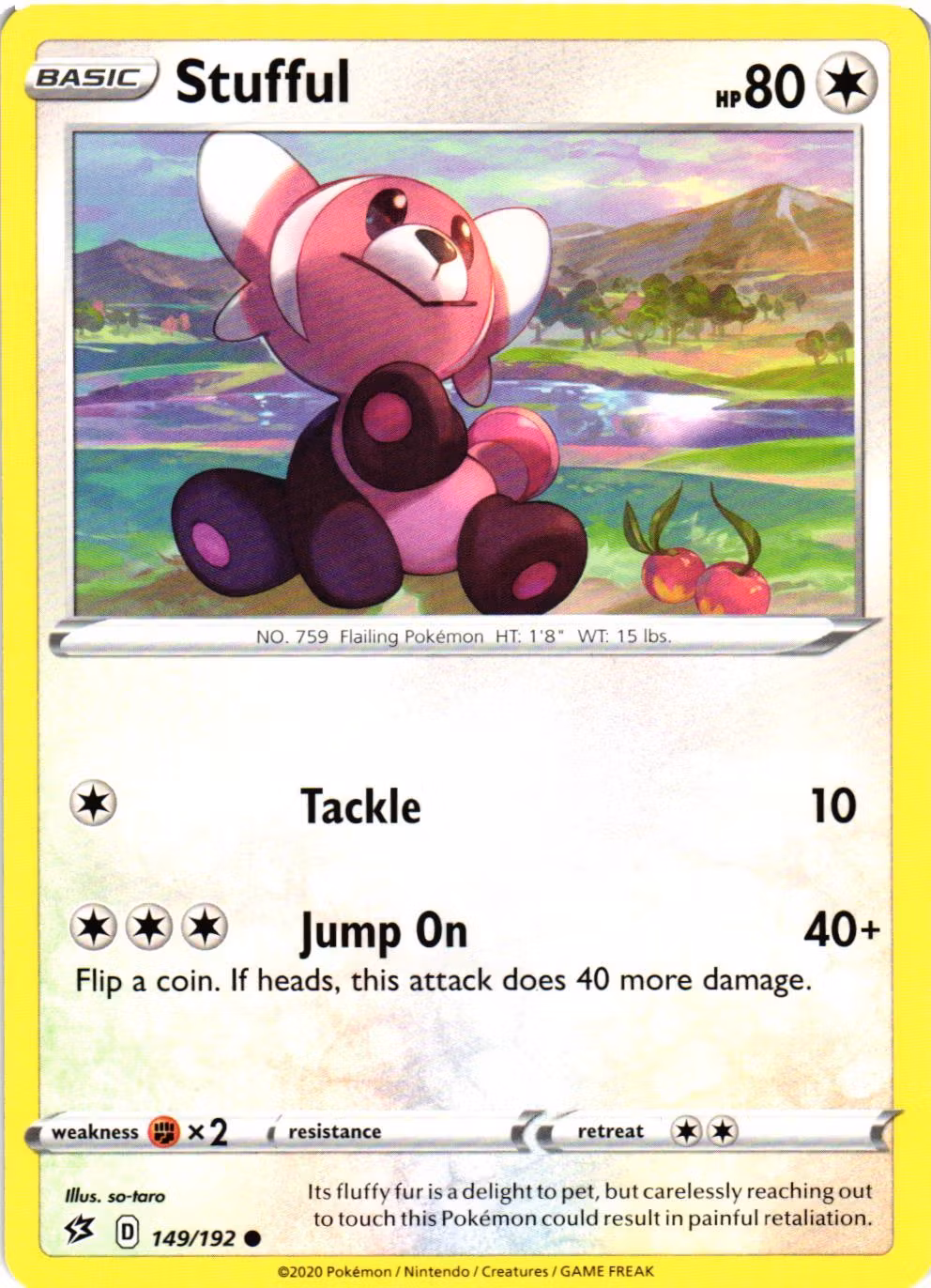 Stufful Common 149/192 Rebel Clash Pokemon