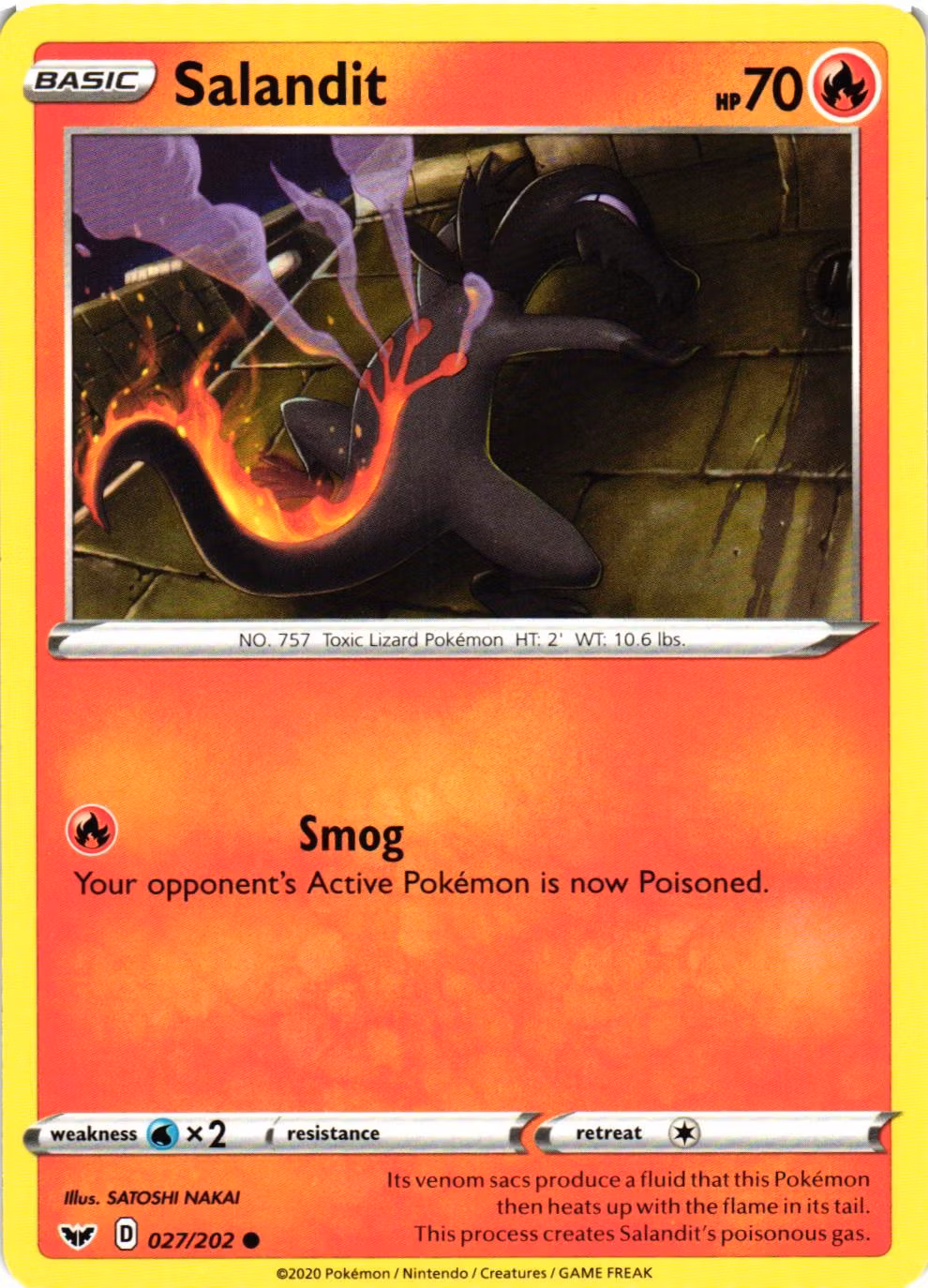 Salandit Common 027/202 Sword and Shield Pokemon