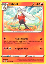 Raboot Uncommon 032/202 Sword and Shield Pokemon