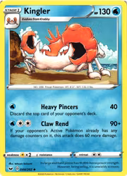 Kingler Uncommon 044/202 Sword and Shield Pokemon