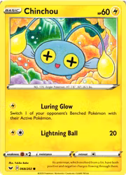 Chinchou Common 068/202 Sword and Shield Pokemon