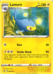 Lanturn Rare 069/202 Sword and Shield Pokemon