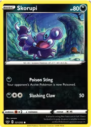 Skorupi Common 121/202 Sword and Shield Pokemon