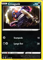 Croagunk Common 123/202 Sword and Shield Pokemon
