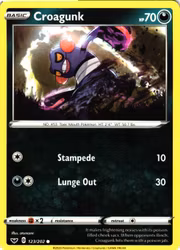 Croagunk Common 123/202 Sword and Shield Pokemon