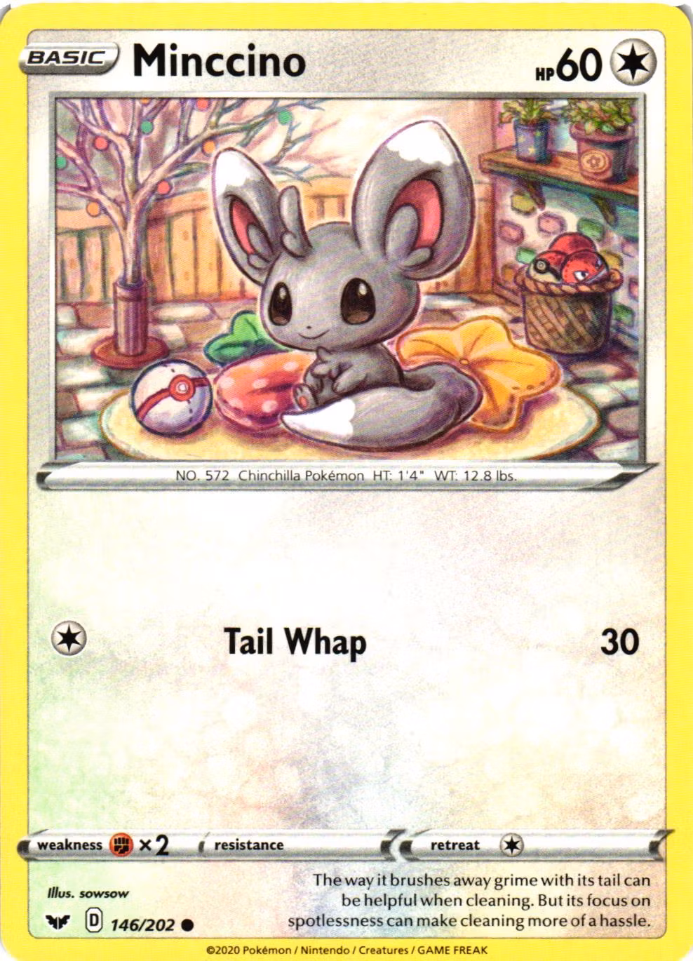 Minccino Common 146/202 Sword and Shield Pokemon