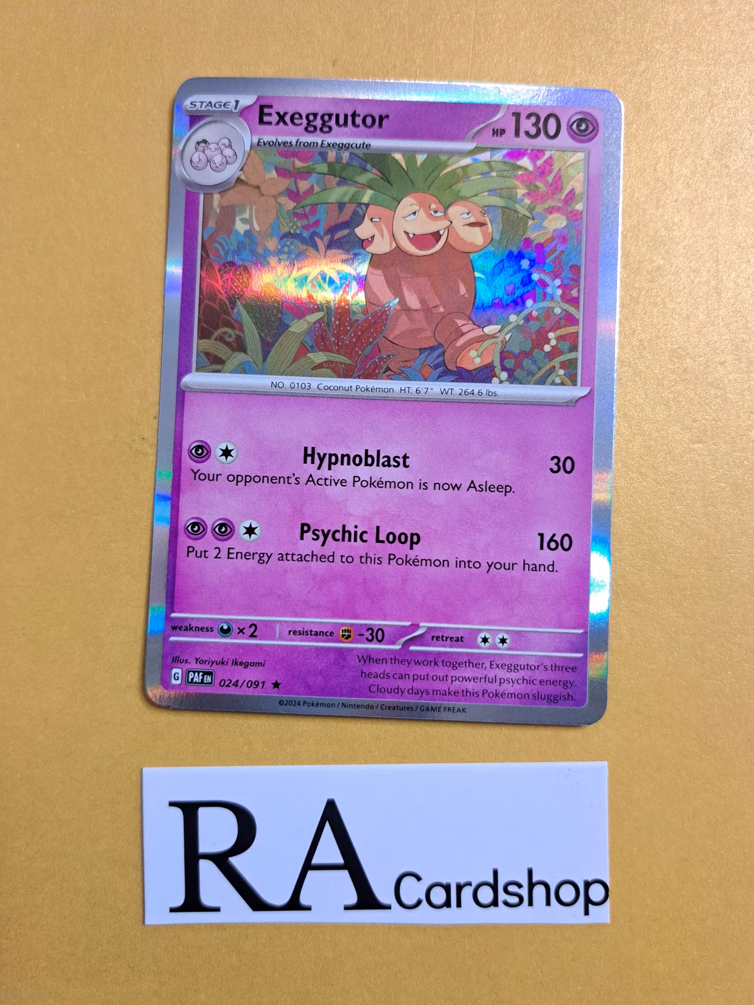 Exeggutor Holo Rare 024/091 Paldean Fates Pokemon