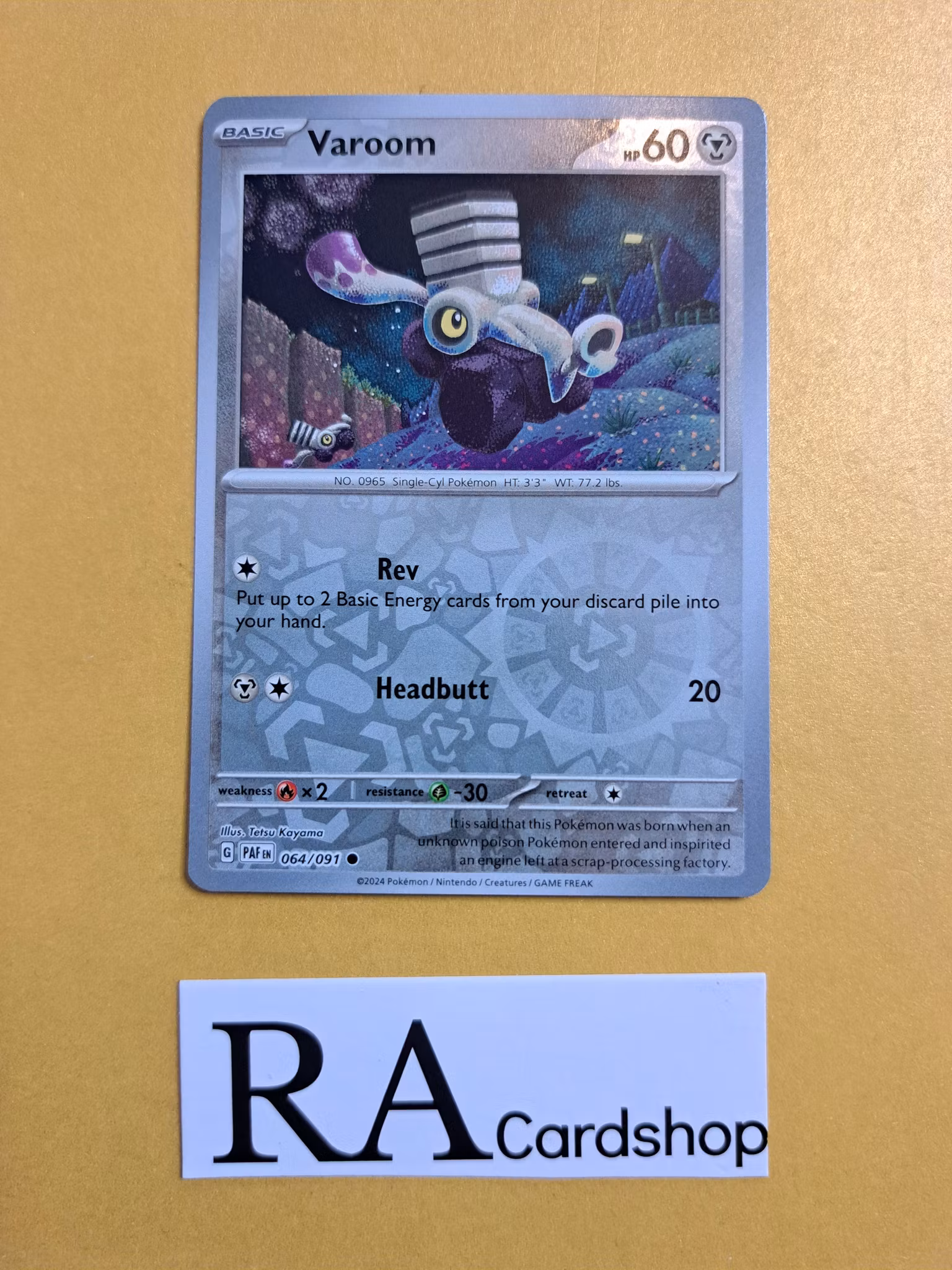 Varoom Reverse Holo Common 064/091 Paldean Fates Pokemon