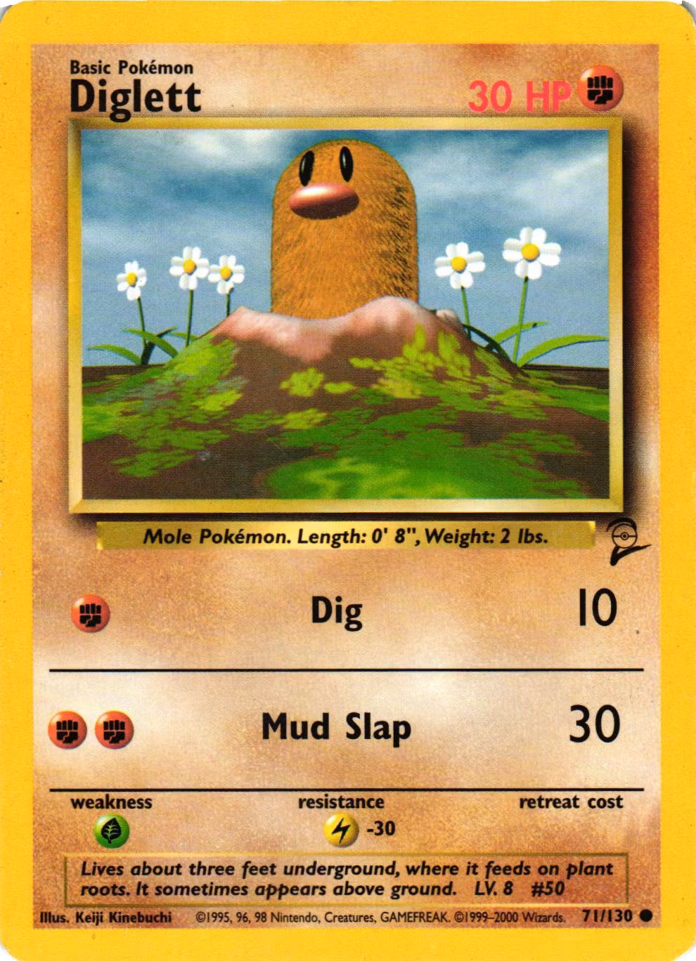 Diglett Common 71/130 Base Set 2 Pokemon (2)