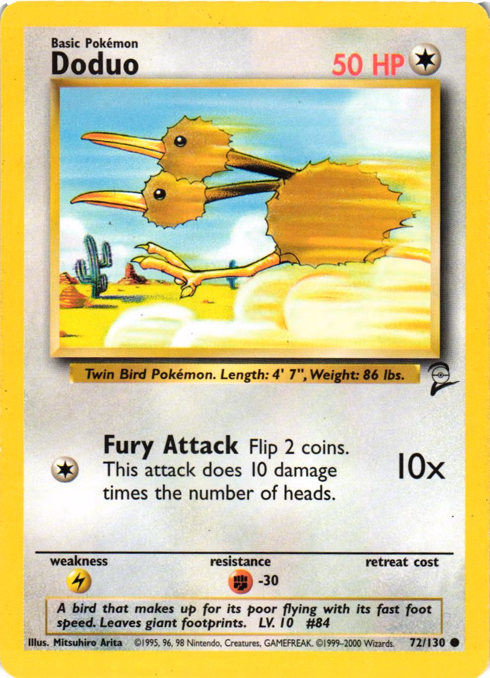 Doduo Common 72/130 Base Set 2 Pokemon (2)