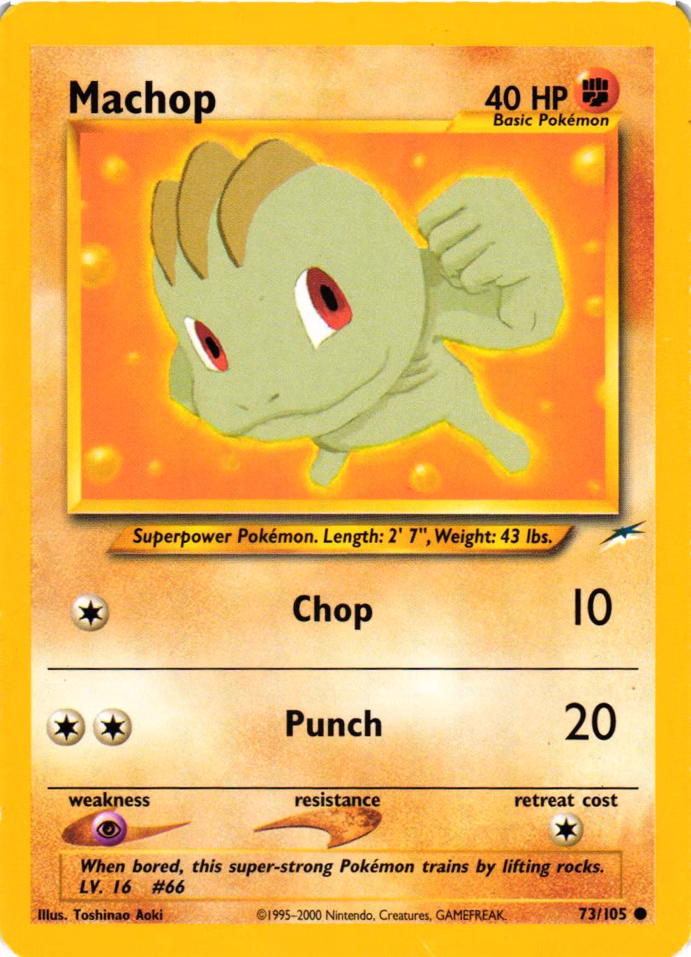 Machop Common 73/105 Neo Destiny Pokemon (2)