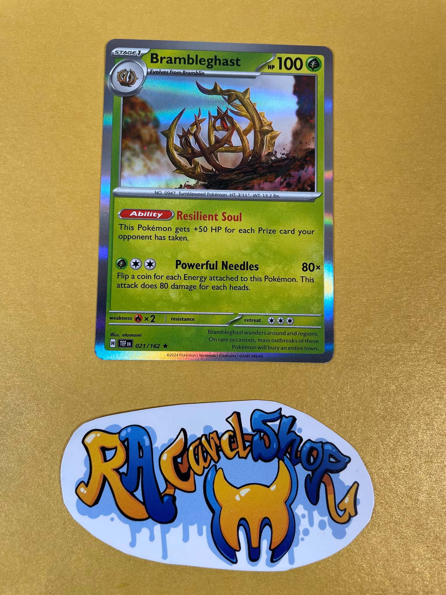 Brambleghast Holo Rare 021/162 Temporal Forces Pokemon