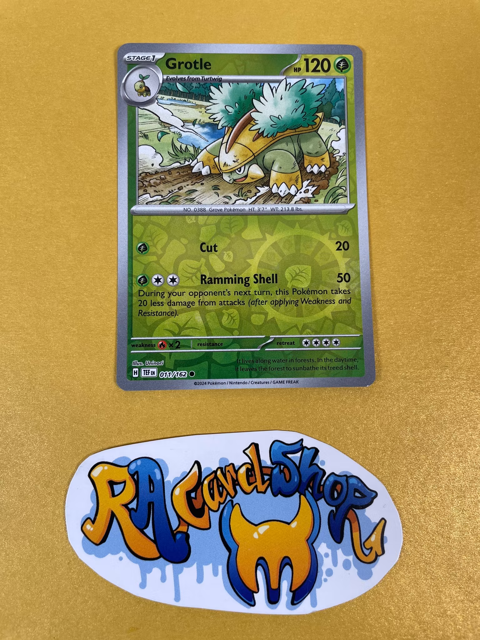 Grotle Reverse Holo Common 011/162 Temporal Forces Pokemon