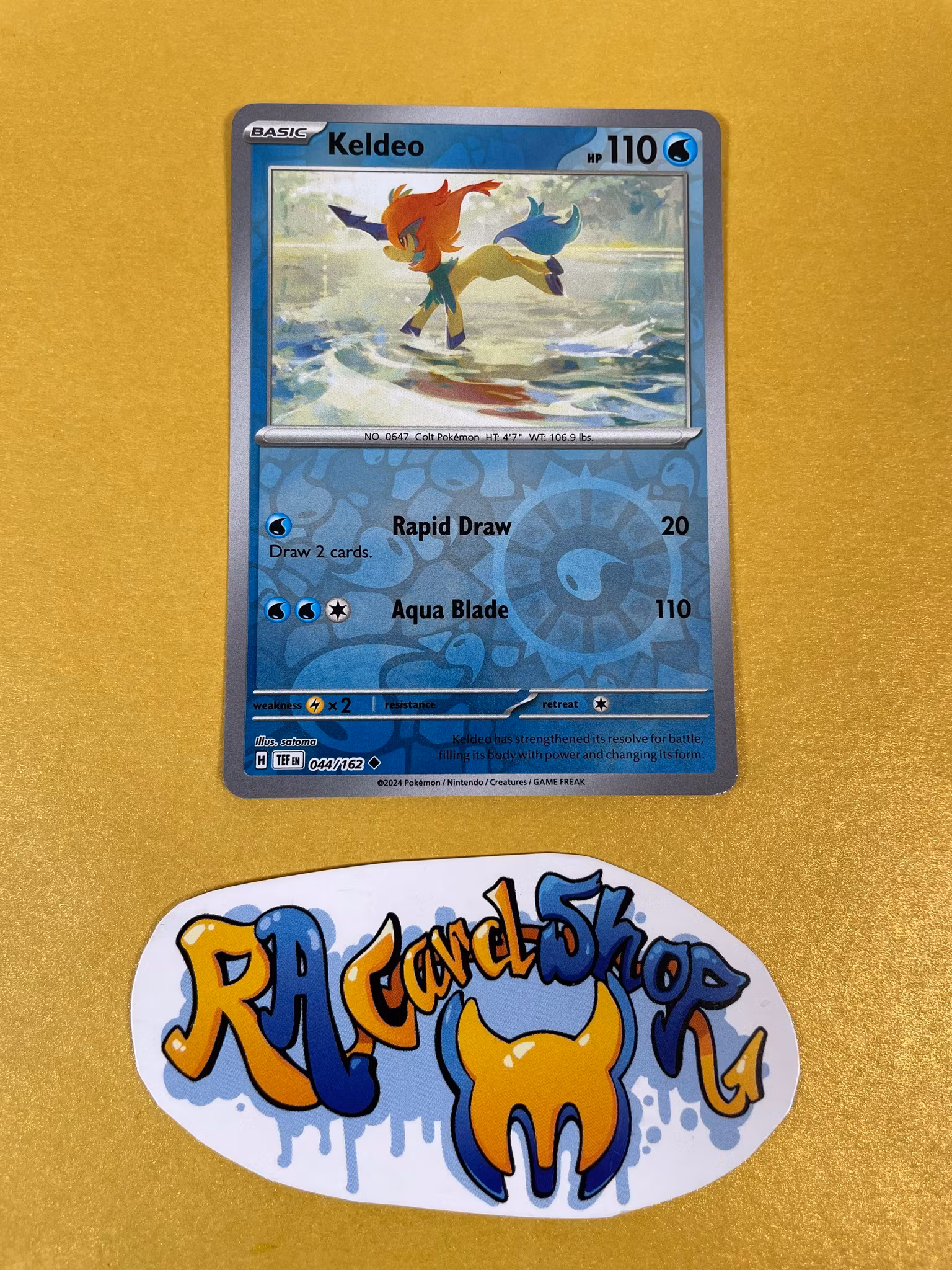 Keldeo Reverse Holo Uncommon 044/162 Temporal Forces Pokemon