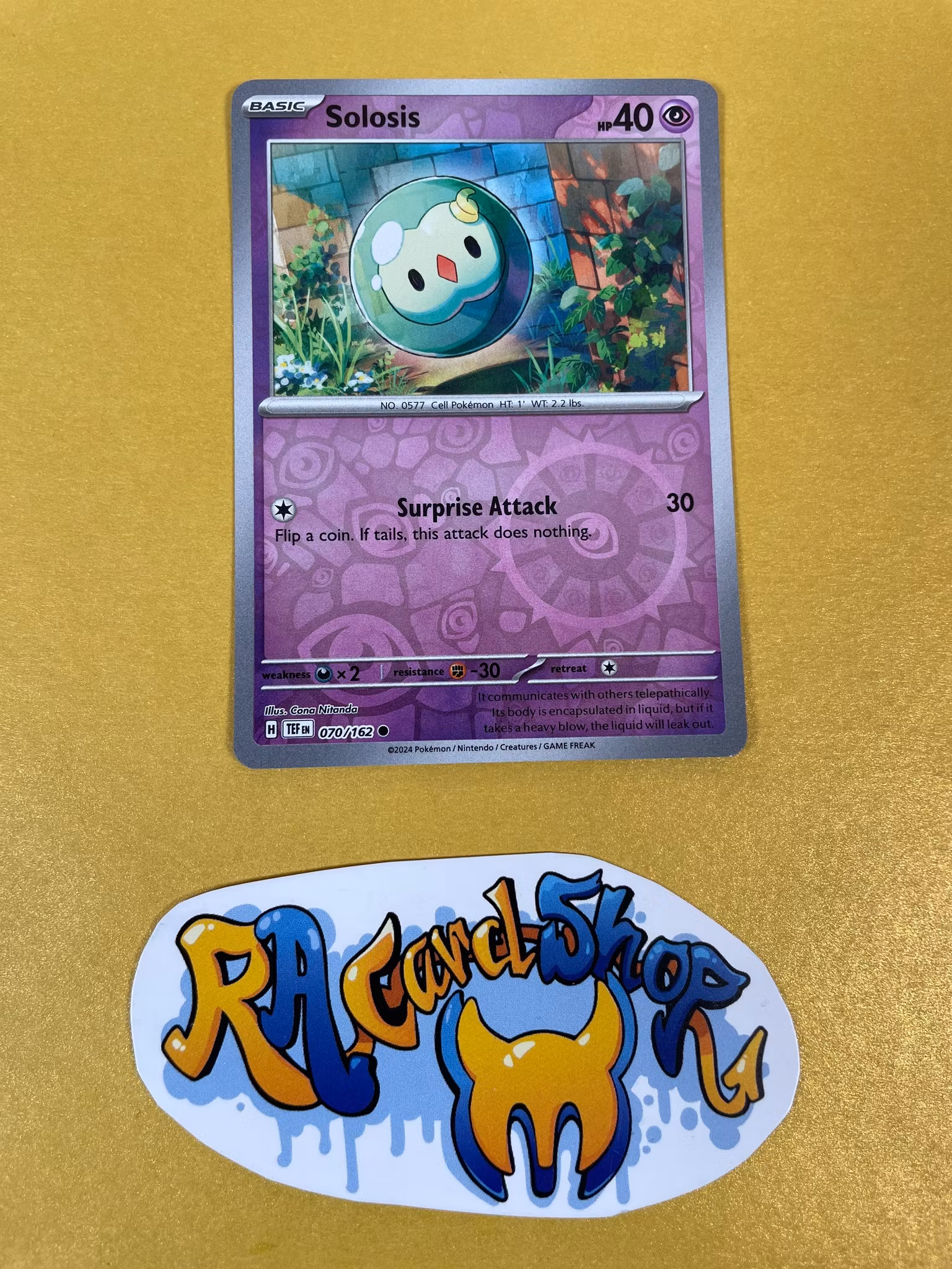 Solosis Reverse Holo Common 070/162 Temporal Forces Pokemon