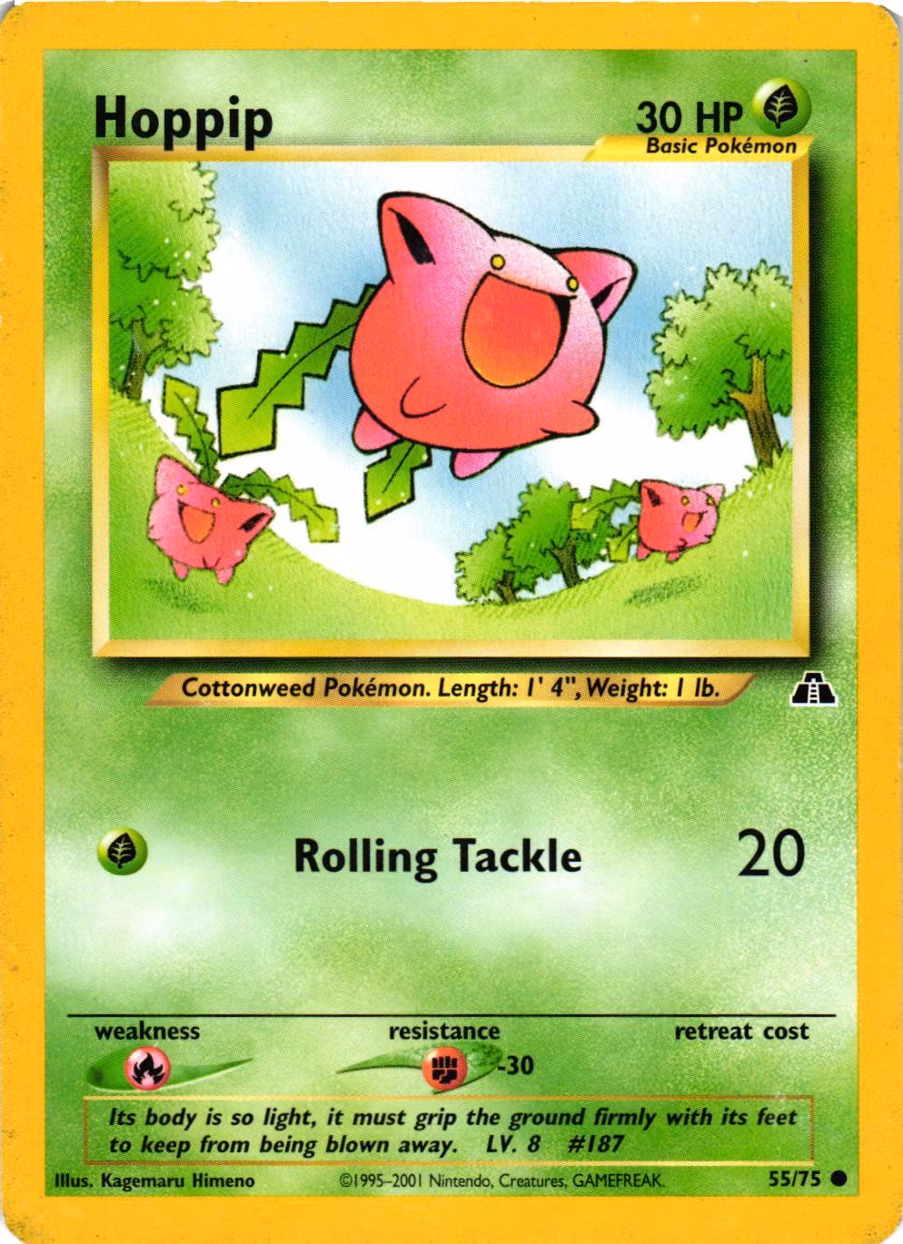 Hopip Common 55/75 Neo Discovery Pokemon