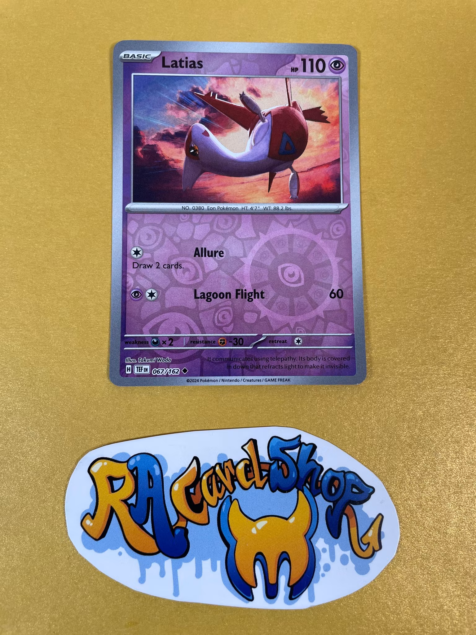 Latias Reverse Holo Uncommon 067/162 Temporal Forces Pokemon