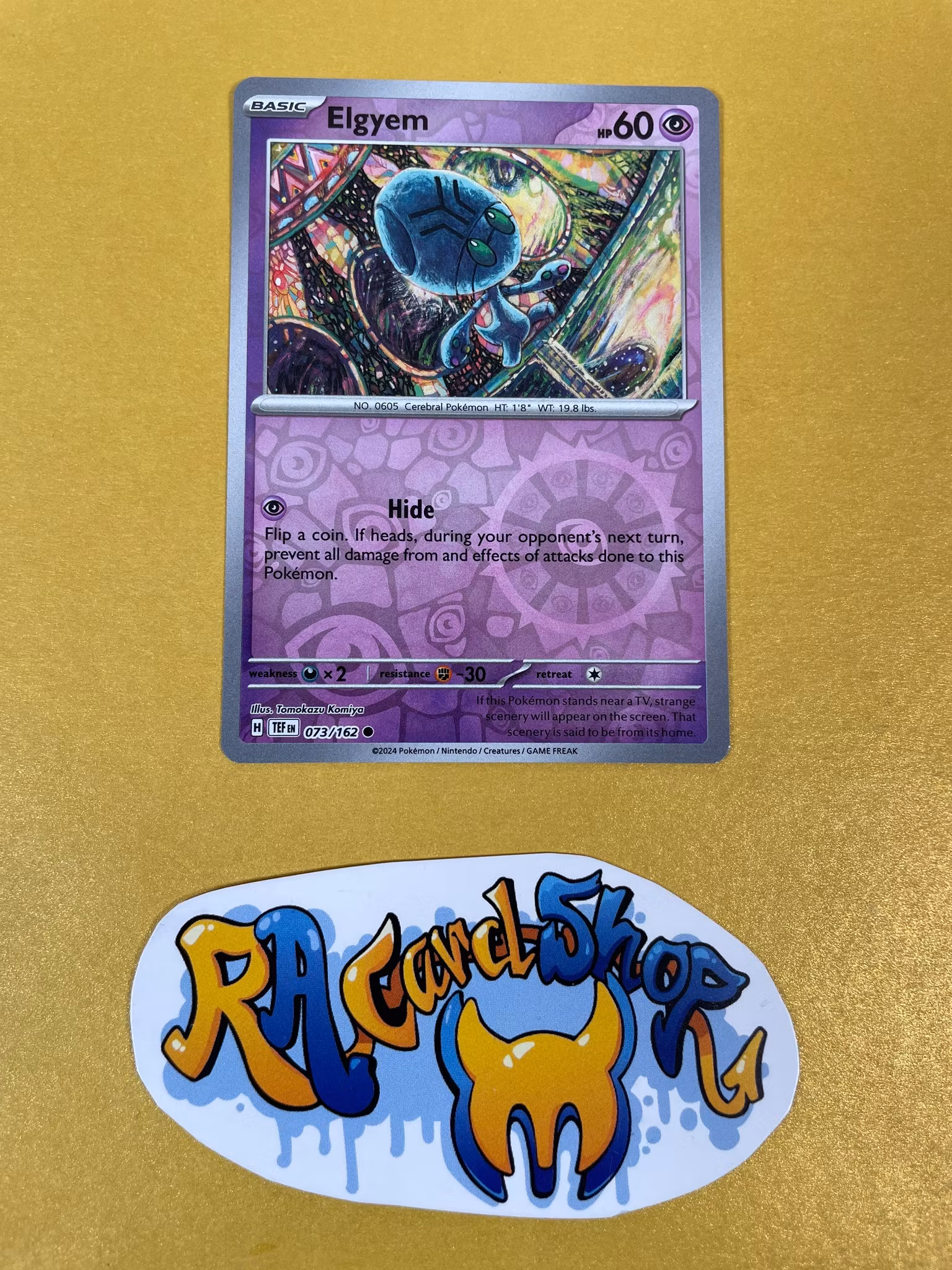 Elgyem Reverse Holo Common 073/162 Temporal Forces Pokemon