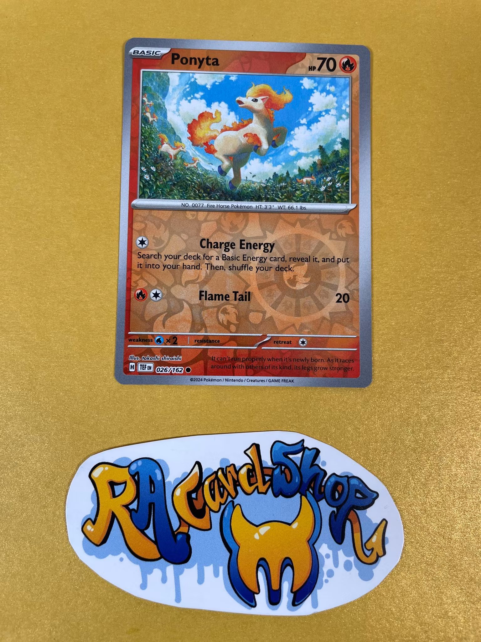 Ponyta Reverse Holo Common 026/162 Temporal Forces Pokemon